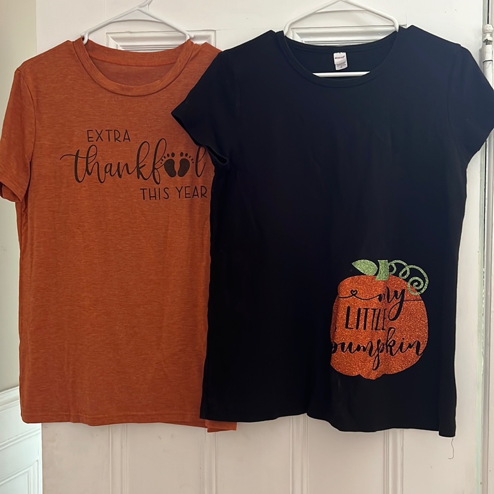 Fall / Thanksgiving maternity shirts